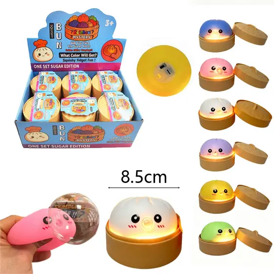 Glitter Bolinho Alívio Do Estresse Brinquedos Fidget Brilhante Bao Bun Mole Ansiedade Lodo