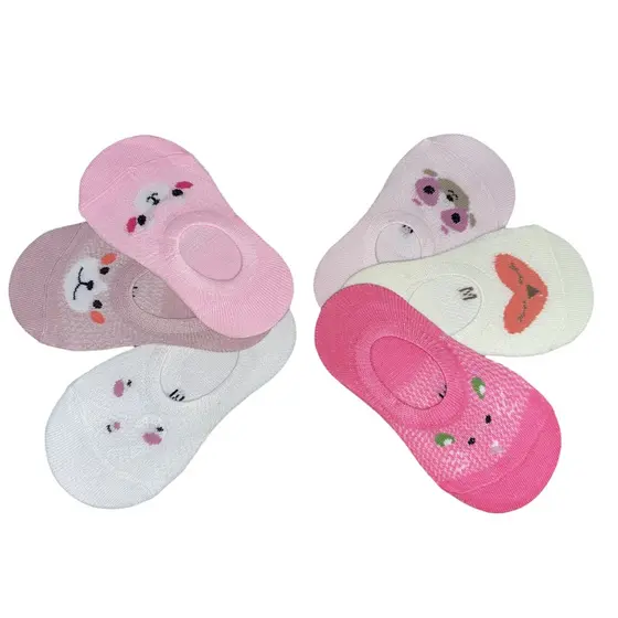 Kit 3 Pares Meias Criança Sapatilha Invisível Menina ou Menino Conforto Nice Cotton