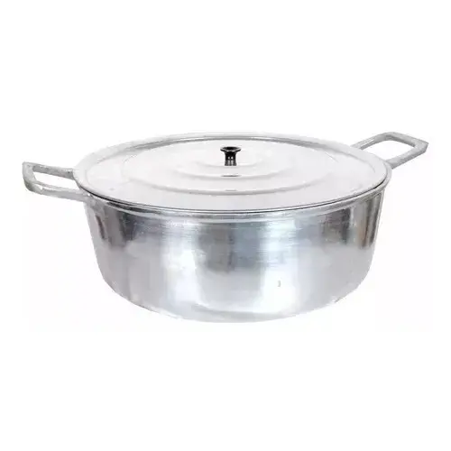 Panela Grande 46cm Fundido Alumínio Grosso Batido 23 Litros