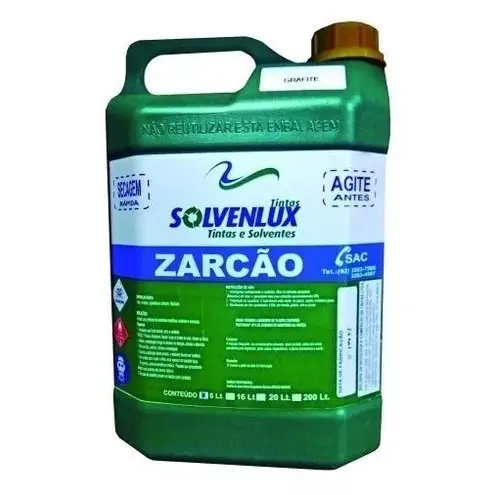 Tinta Fundo Serralheiro Zarcão Solvenlux 5 Litros