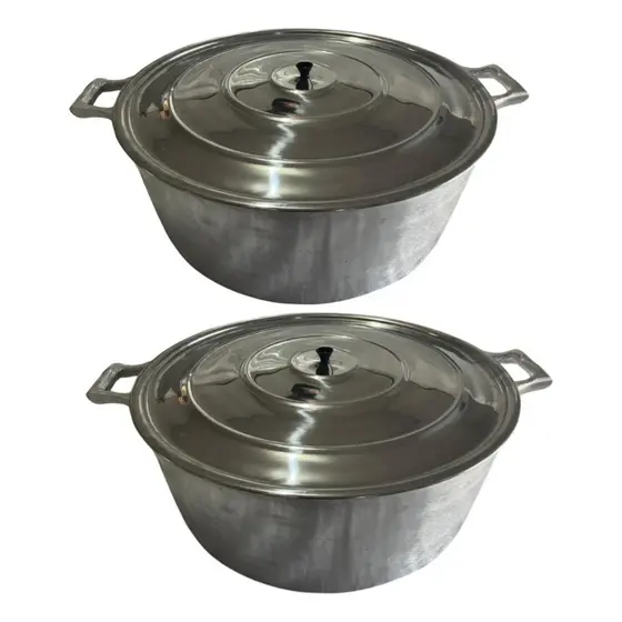 2 Panelas Aluminio Batido Numero 50 caçarola 50cm