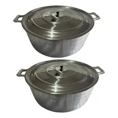 2 Panelas Aluminio Batido Numero 50 caçarola 50cm