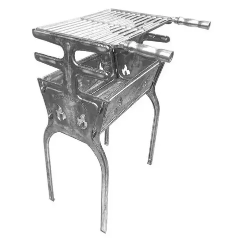 Churrasqueira Desmontável, Super Premium, Portátil Alumínio fundido 81 cm altura