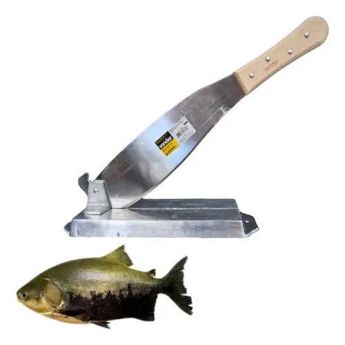 Guilhotina Para Cortar Peixe Picador  Em Alumínio Batido