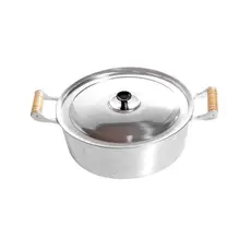 Panela Grande 36cm Alumínio Batido Polida N°36 Grossa 11,5 Litros-pomel preto