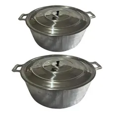 Panela Industrial Grande 50cm + 1- 60cm Aluminio Batido