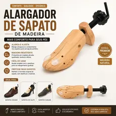 Alargador De Madeira Calçados E Sapatos Sociais Do 33 Ao 44