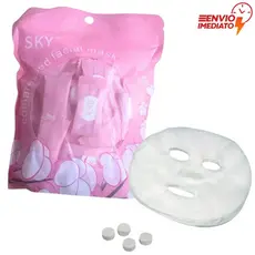 Kit 50 Máscara Desidratada Comprimido Compactada