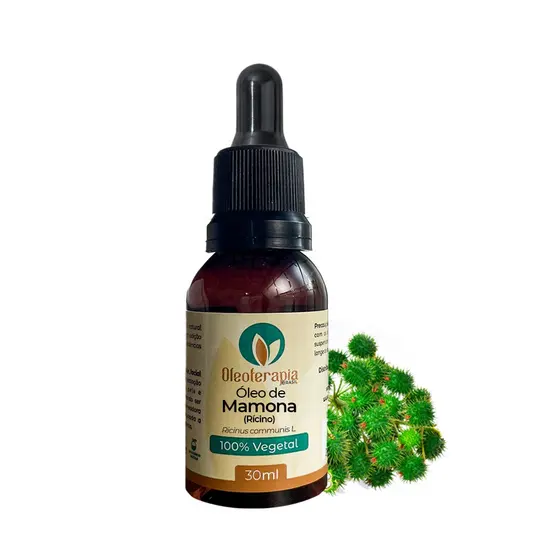 Óleo De Mamona Castor Oil Rícino 100% Puro Sobrancelha Unhas Cutícula Pele Hidratação Capilar Natural