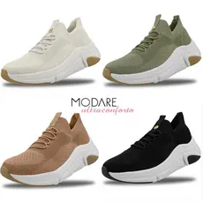 Tênis Casual Feminino Ortopédico Modare Ultraconforto Slip On Moda Tendência Original