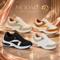 Tênis Feminino Plataforma Modare Ultraconforto Ortopédico Macio Elegante Moderno Gel Tech Original