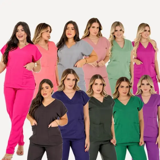 Conjunto cirúrgicos Pijama Hopitalar Scrub Feminino.