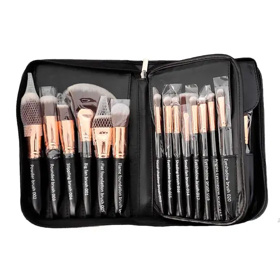 Kit pincel maquiagem Estojo profissional de 29 pincéis - Belezze