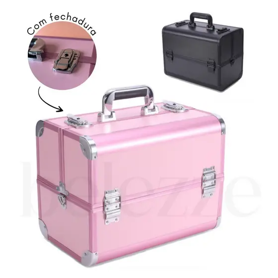Maleta de Maquiagem e Cosméticos Manicure Organizadora Profissional Grande