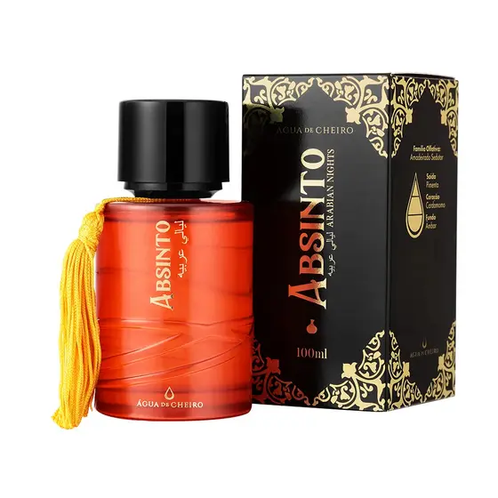 Deo Colônia Absinto Arabian Nights Masculino 100ml Inspirado na Perfumaria Árabe Amadeirado Marcante