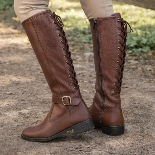 Bota Feminina Montaria da Moda Country Cano Longo Estilosa Rodeio