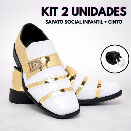 Sapato Social Infantil Estiloso (Kit com Cinto)