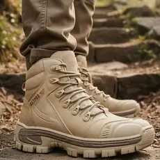 Coturno Masculino Bota Captro Bravo Com C.a Couro Legitímo