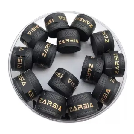 Kit 10 Overgrip Fita Para Raquete de Tennis Beach Tennis Grudenta Seca Furos Preto
