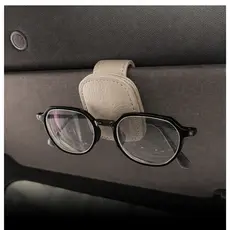 Suporte Porta Óculos  Clip em Couro PU Carro Veicular