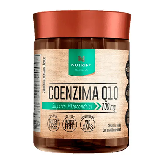 Suplemento Coenzima Q10 Em Pote De 60 Cápsulas Nutrify