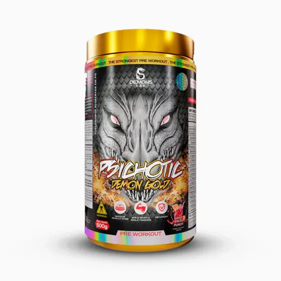 Pré Treino Psichotic Gold 500g Sabor Fruit Punch