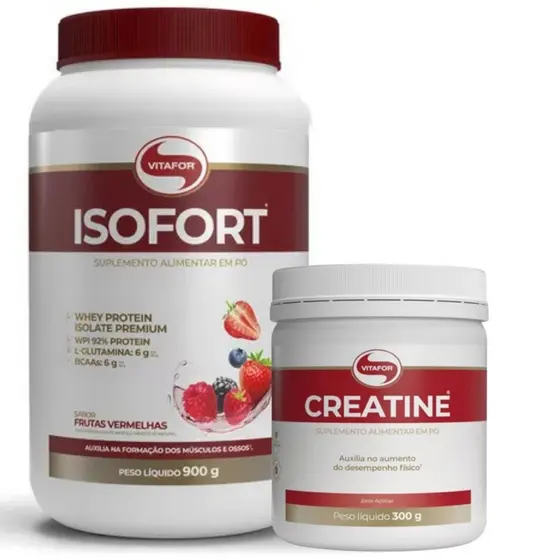 Combo Isofort Whey Isolado + Creatina Mono 300g Vitafor