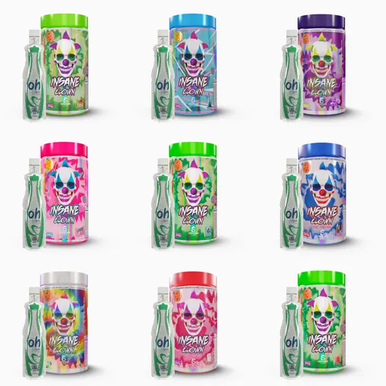 Kit Pré Treino Insane Clown 350g + Oh a Água Alcalina Zero Sódio 315ml