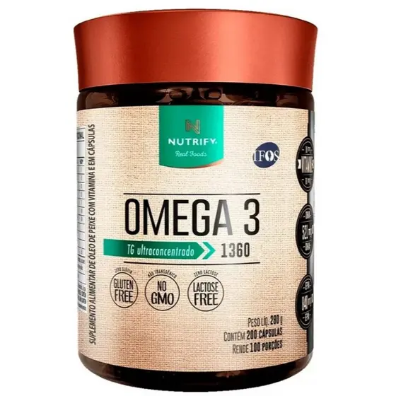 Omega 3 200 Capsulas - Nutrify Sabor Sem sabor