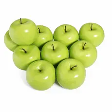 Kit 10 Maçãs Verdes Artificiais Realistas Decoração Frutas Fake Mesa Posta Cozinha Luxo