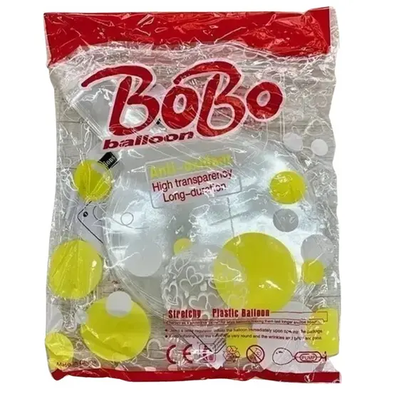 30 Unidades Balão Bubble 10 Polegadas 25cm Transparente - Cristal - Top