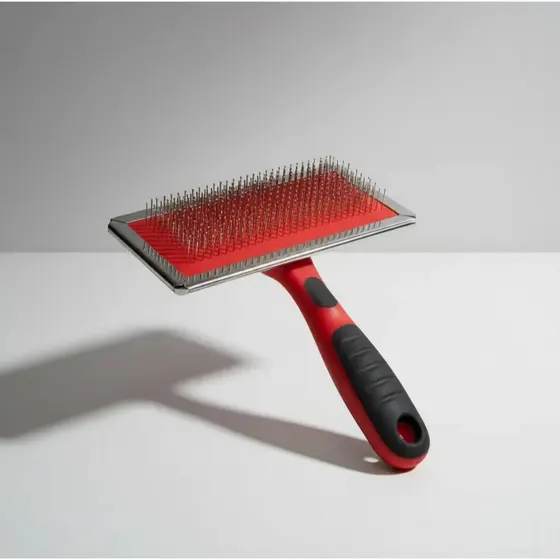Rasqueadeira Profissional Escova Pet Emborrachada Elite Escova para Pelos de Gatos e Cachorros