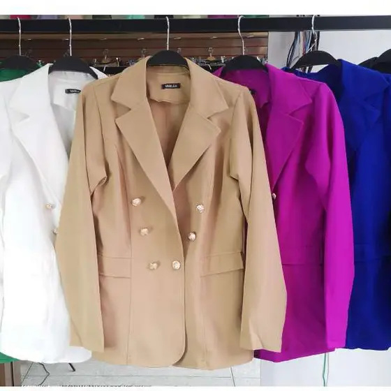 Blazer alfaiataria feminina de alfaiataria social super moda