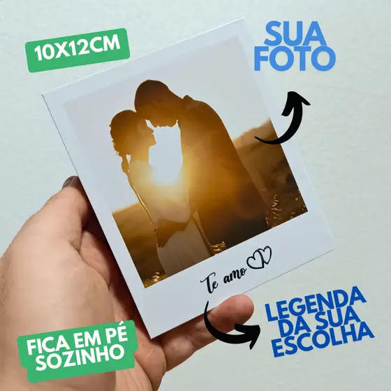 Kit 7 Quadros Decorativos Personalizados — Foto e Legenda, Presente Criativo Dia dos Namorados