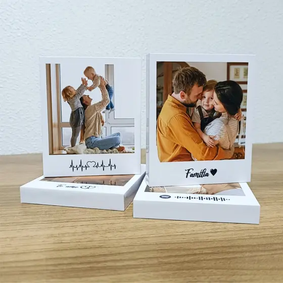 KIt 10 Quadros de Mesa 10x12 cm Personalizado com Foto e Frase — Presente Criativo Casal, Namorados