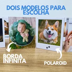 Quadros de Mesa Personalizado com Foto e Legenda — Porta Retrato - Namorados, Decorativo - Dia das Mães