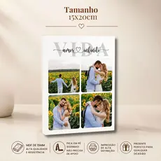 Quadro de Mesa Personalizado Vida 15x20 – O Presente Perfeito para o Dia dos Namorados