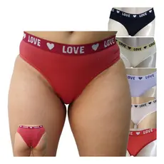 Kit 10 Calcinhas de Algodão Plus Size Femina Adulto EXGG Cos Largo
