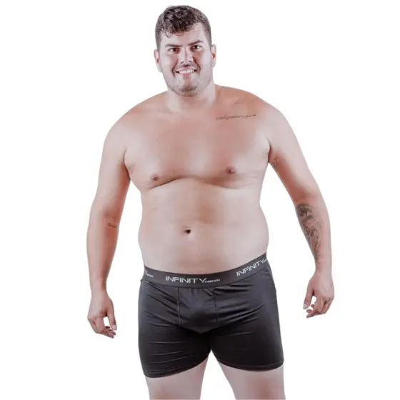 Kit 10 Cuecas Box Boxer Plus Size EXGG Microfibra Adulto