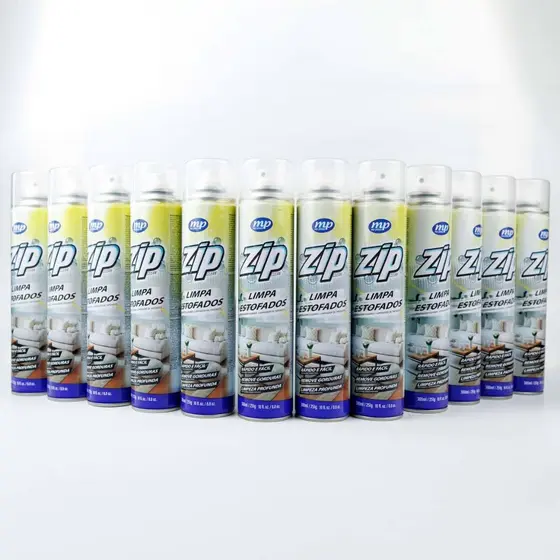 KIT 12 LIMPADORES A SECO de Estofados, Carpet e Teto de Veículos ZIP Mundial Prime 300ml PARA SOFÁS, COLCHÕES E TAPETES
