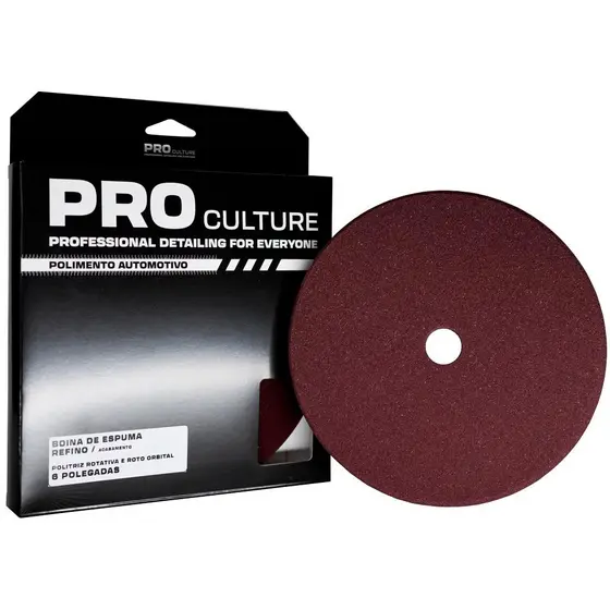 Boina de Espuma Bordô PRO Culture Refino com Furo - 6 Polegadas