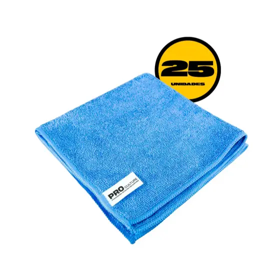 Kit Flanelas Azuis PRO Culture 300 GSM 40x40cm - 25 Unidades