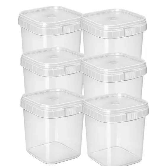Potes Quadrados com lacre Bolo No Pote Plástico 220ml - 200 Unidades