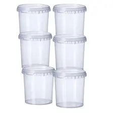 50 un Pote Plástico Premium Redondo 220 ml com Tampa Lacre Bolo no Pote