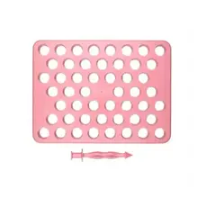 Placa Porcionadora De Doces 50 Furos 15g 35x25 cm Rosa Blue Star