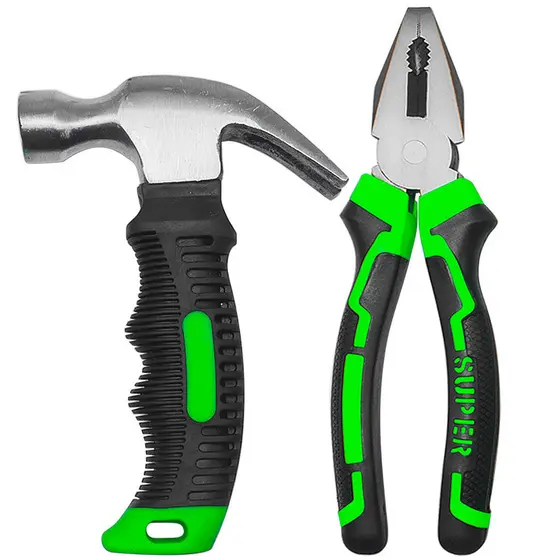 Kit Jogo De Ferramentas Alicate Universal 6'' e Mini Martelo 6''