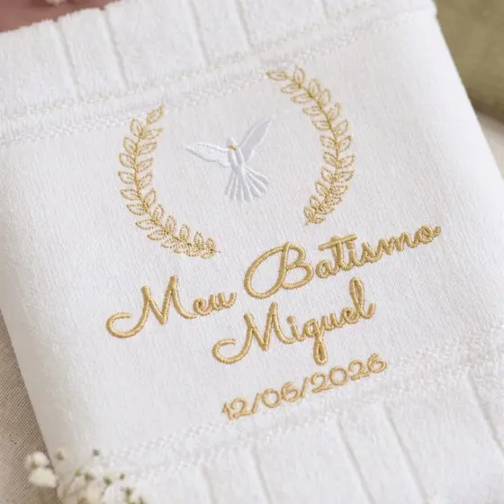 Toalha de Batizado Personalizada