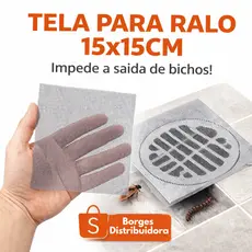 Tela Para Ralo 15x15cm – Impede Subida de Baratas, Insetos e Bichos
