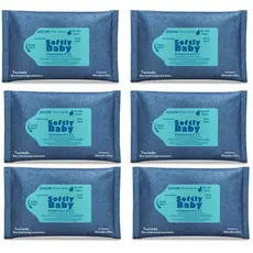 600Un Lenço Umedecido Baby Softly com Vitaminas A, E, C, Aloe Vera e Camomila