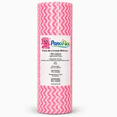 50 Unidades Pano de Limpeza Rosa PanoFlex 50x28cm Alta Absorção Multiuso